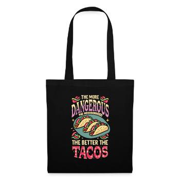 T-shirt Tacos & Adventure – Dangereusement bon ! - Sac en tissu - noir - Devant