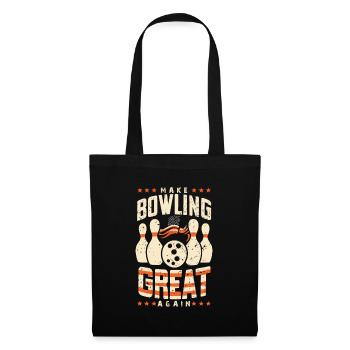 Make Bowling Great Again - Bowling Ball Pin - Sac en tissu - noir - Devant