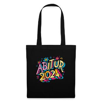 Abitur 2024 Abi Studium Abschlussklasse - Stoffbeutel - Schwarz - Vorne