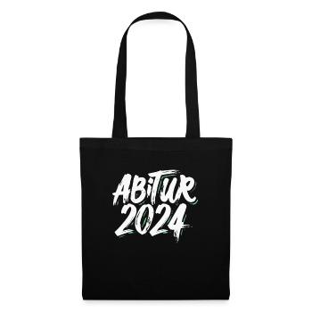 Abitur 2024 Abi Studium Abschlussklasse - Stoffbeutel - Schwarz - Vorne
