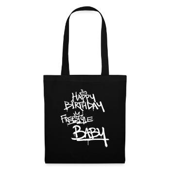 Happy Birthday Freestyle Baby Graffiti Font - Tote Bag - black - Front