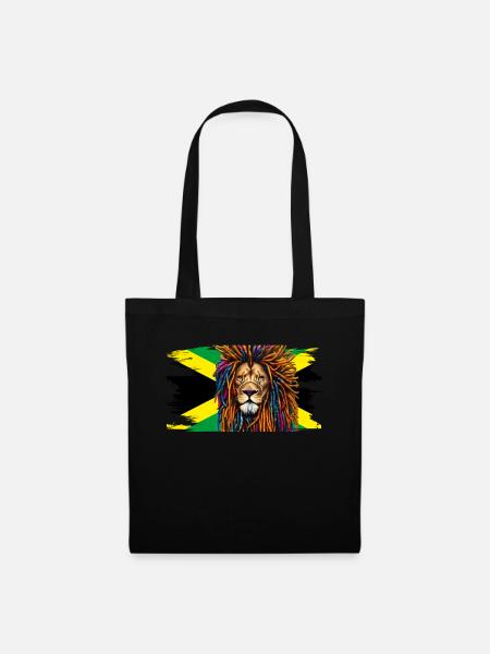 Jamaika Löwe Rastafari Reggae Music - Stoffbeutel - Schwarz