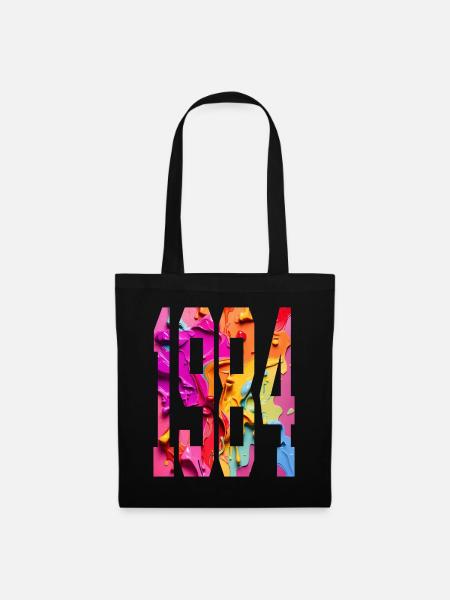 BUNT 42. GEBURTSTAG 1984 - Stoffbeutel - Schwarz