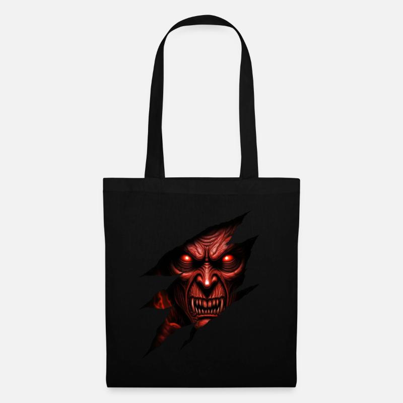 A demonic, red-eyed creature - Tote Bag - black