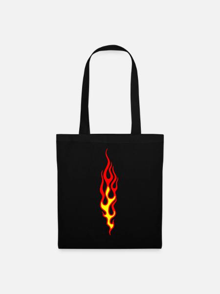 flammen - Stoffbeutel - Schwarz