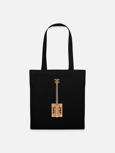Zigarrenkisten-Gitarre - Stoffbeutel - Schwarz