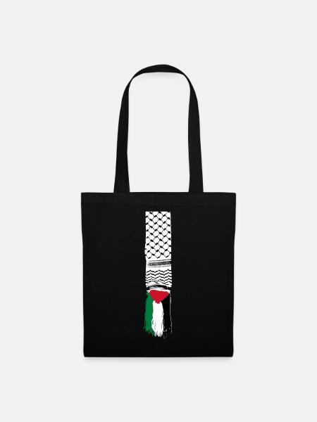Palestinian scarf - Tote Bag - black