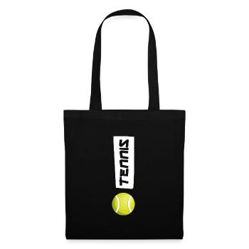 tennis tennis match tennis balle de tennis court de tennis - Sac en tissu - noir - Devant