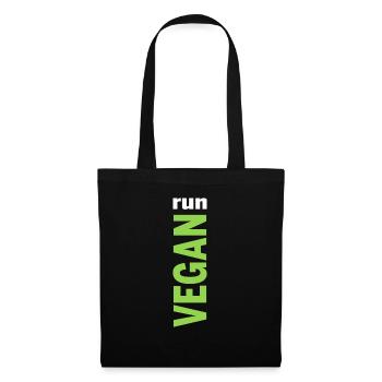 Go Vegan [green] - Stoffbeutel - Schwarz - Vorne
