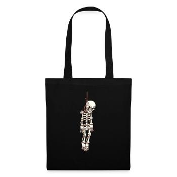 Skeleton Hanging On Gallows - Tote Bag - black - Front