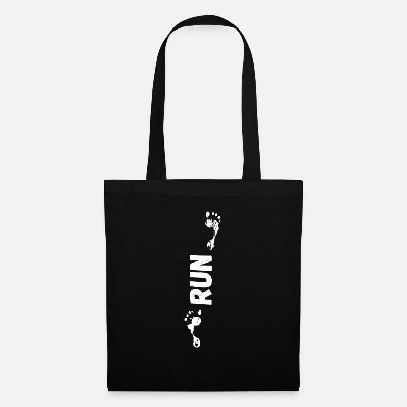 run, jog, jogging, runner, running, marathon, - Tote Bag - black