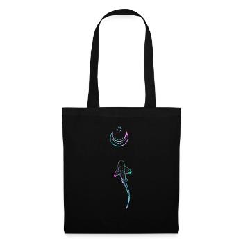 Maori Shark Moon Tattoo - Gift Idea - Stoffbeutel - Schwarz - Vorne