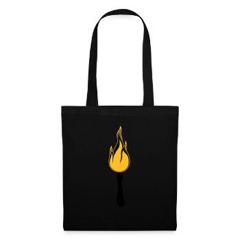 marche de nuit torche lumière feu vif flamme heis - Sac en tissu - noir - Devant