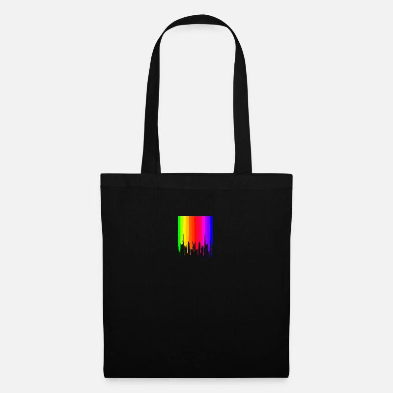 LGBTQ tropfender Regenbogen - Stoffbeutel - Schwarz
