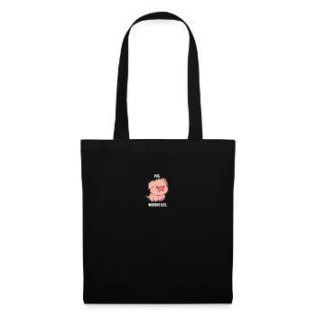 Lustig Pig Whisperer Schwein Spruch Geschenk Tier - Stoffbeutel - Schwarz - Vorne
