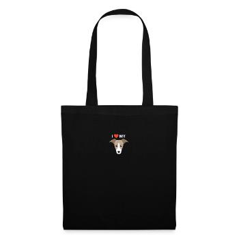 I Love My Dog Poison Cadeaux Lévriers Italiens - Sac en tissu - noir - Devant