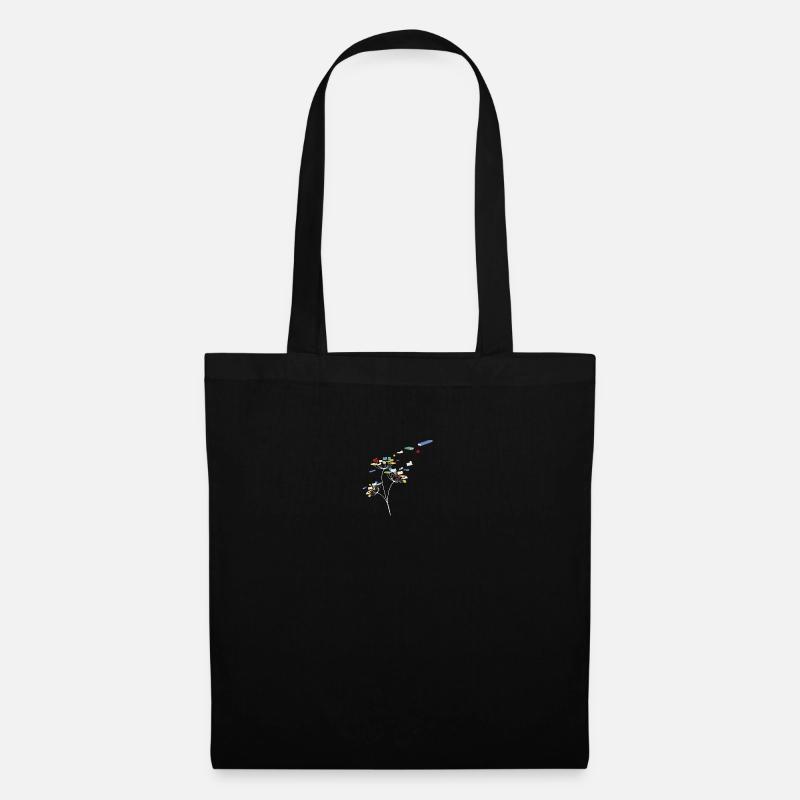 Löwenzahn Bücher Blume Blumenleser Geschenk Design - Stoffbeutel - Schwarz