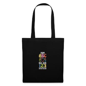 Kita sortants entrant à l'école écolier commençant l'école - Sac en tissu - noir - Devant
