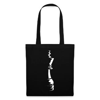 schach chess king symbol shadow König Verein - Stoffbeutel - Schwarz - Vorne