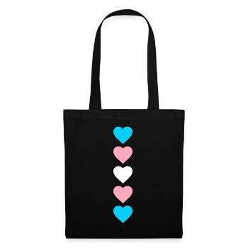 Trans Heart Transsexual Trans* Heart Transgender - Tote Bag - black - Front