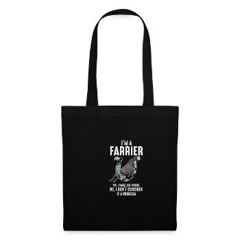 Funny quote Farrier Hero Horseshoe Hoof -Trimmg - Tote Bag - black - Front