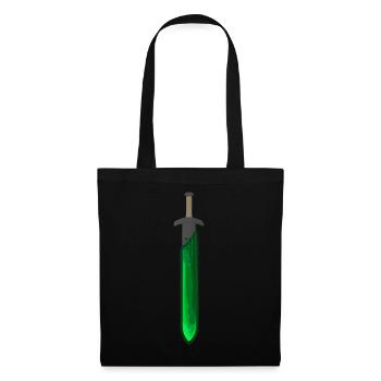 Épée runique verte - Sac en tissu - noir - Devant