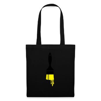 dripping paint brush - Tote Bag - black - Front