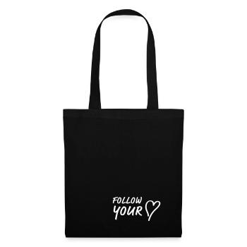 Follow Your Heart - Stoffbeutel - Schwarz - Vorne