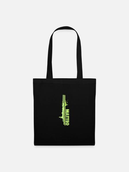 Geschenk für Matteo - Stoffbeutel - Schwarz