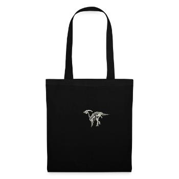 squelette fossile de dinosaure parasaurolophus - Sac en tissu - noir - Devant