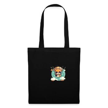 Saut en parachute d'aventure pour chien Shiba Inu - Sac en tissu - noir - Devant