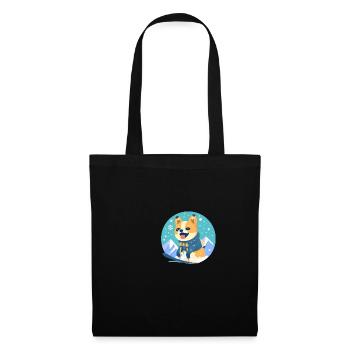 Chien Shiba Inu Sports d'hiver Snowboard Snow - Sac en tissu - noir - Devant