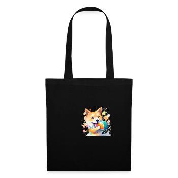 Japanese dog Shiba Inu Ball Sport - Tote Bag - black - Front