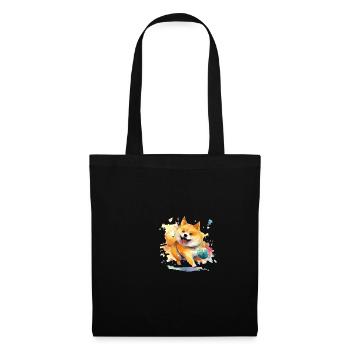 Japanese dog Shiba Inu Ball Sport - Tote Bag - black - Front