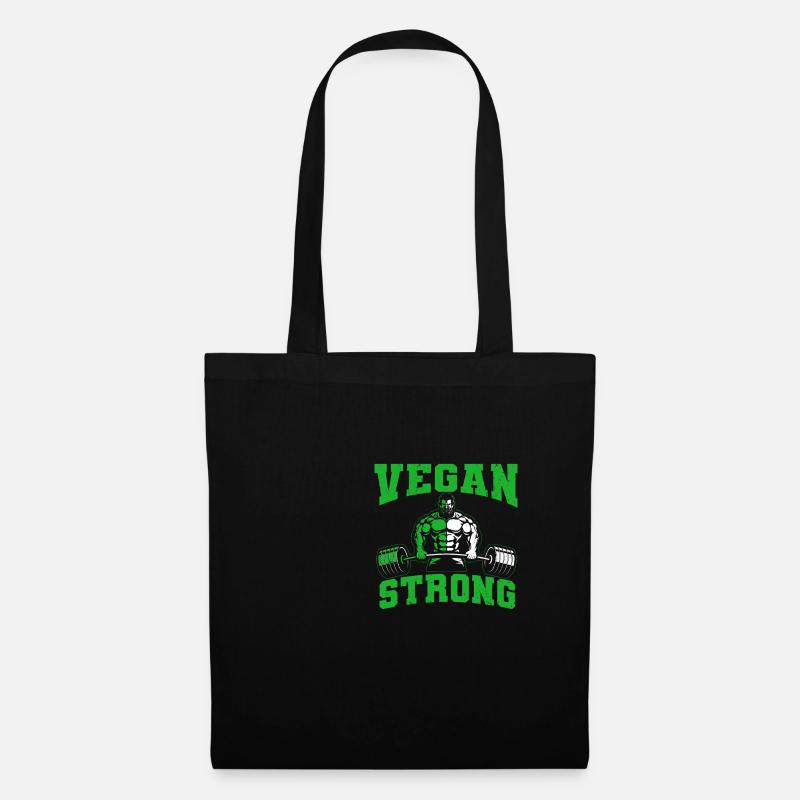 Veganes Bodybuilding Design - Stoffbeutel - Schwarz