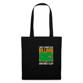 Lustiges Billard Spruch Design - Stoffbeutel - Schwarz - Vorne