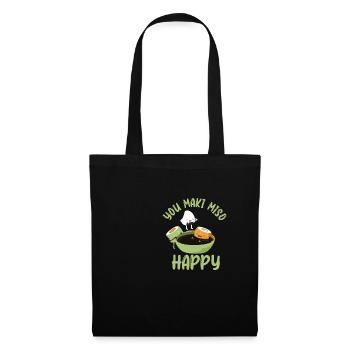 Lustiges Sushi Spruch Design - Stoffbeutel - Schwarz - Vorne