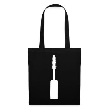 Wimperntusche Mascara Kosmetik Geschenk Kosmetiker - Stoffbeutel - Schwarz - Vorne
