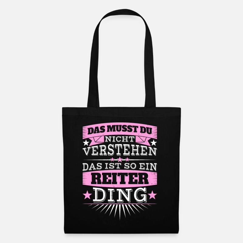 Das ist ein Reiter-Ding - Stoffbeutel - Schwarz