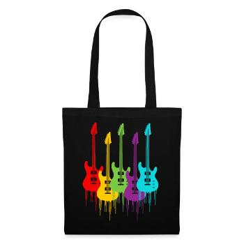 Colorful electric guitars - Tote Bag - black - Front