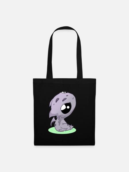 Drache Kawaii - Stoffbeutel - Schwarz
