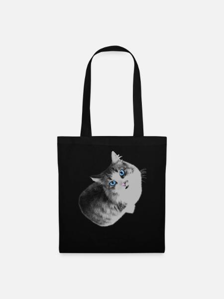 Maya le chat - Stoffbeutel - Schwarz