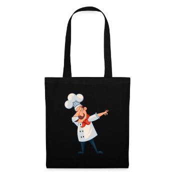 Le chef fait le cadeau de cuisine du chef cuisinier - Sac en tissu - noir - Devant
