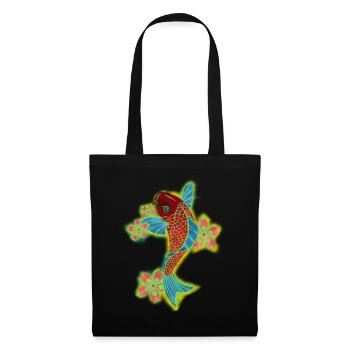 Carpe Japonaise - Sac en tissu - noir - Devant
