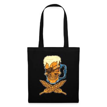 Bier Totenkopf - Brau Pirat - Brasserie - Sac en tissu - noir - Devant