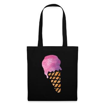 Eiscreme - Stoffbeutel - Schwarz - Vorne