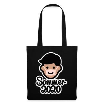 Sommer 2020 Urlaub Gesichtsmaske Sonne Corona - Stoffbeutel - Schwarz - Vorne