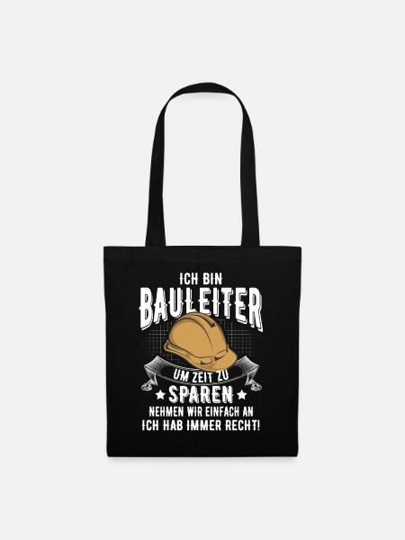Bauleiter - Stoffbeutel - Schwarz