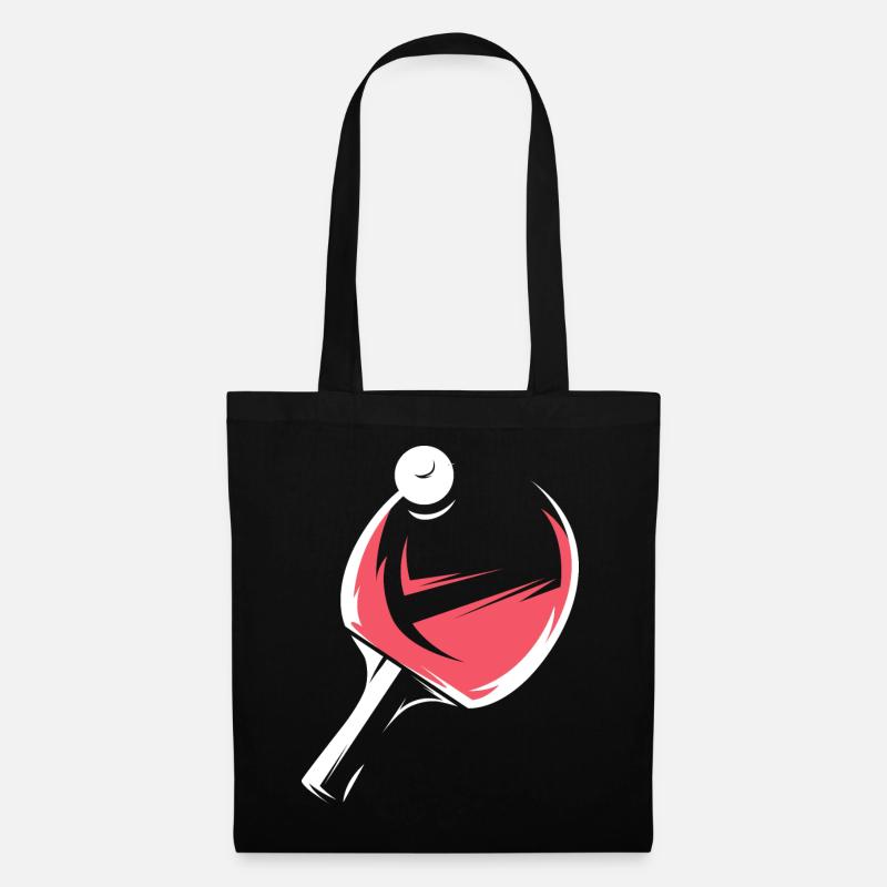 tischtennis Schläger Spiel Illustration Mannschaft - Stoffbeutel - Schwarz