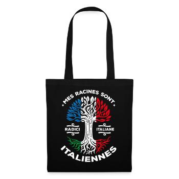 My roots are Italian Tree France Italy - Tote Bag - black - Front